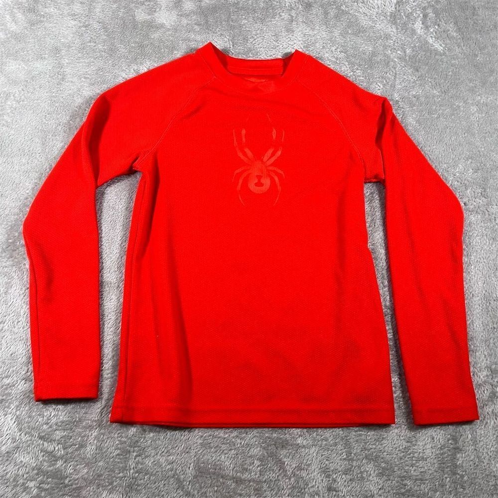 Spyder Youth Size‎ S Red Long Sleeve Athletic T-Shirt Crew Neck
